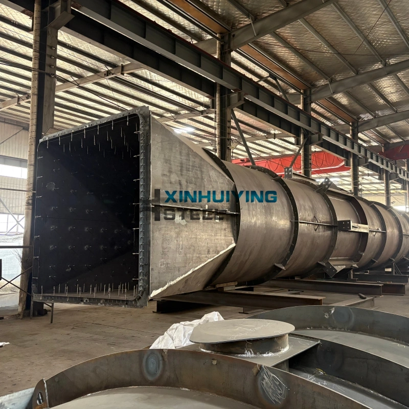 Square-to-Round Flue Duct Transition for Power Plants