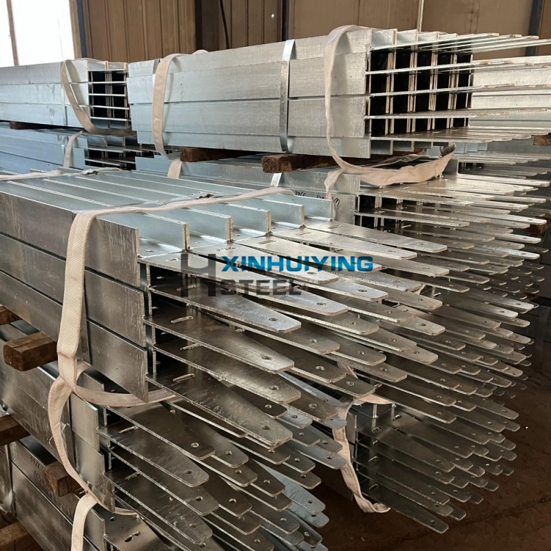 Galvanized Retaining Wall Steel Post Weled With Fence Bracket